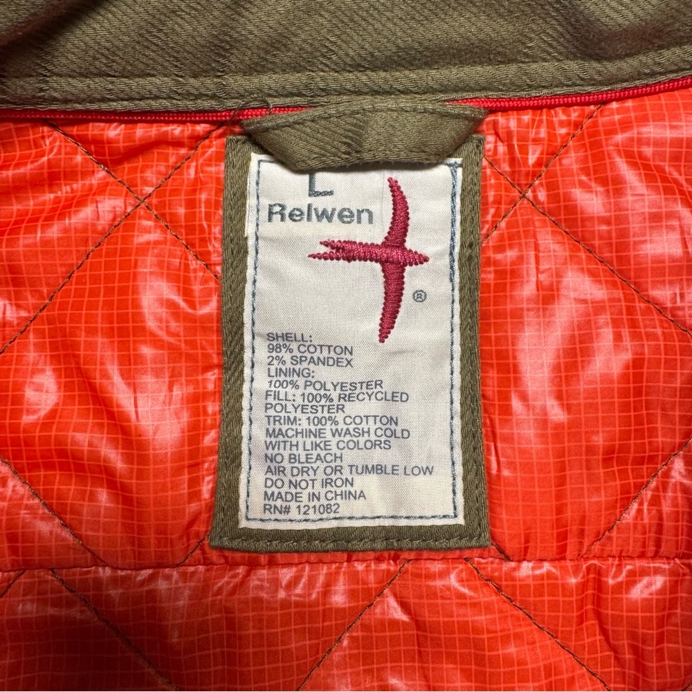 Relwen Quilted Tan Shirt Jacket EUC Size Large - Picture 2 of 9